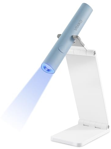 VRAIKO Minicure Handheld UV-Licht für Gelnägel, Tragbare UV Nagellampe mit Ständer, Wiederaufladbare Mini LED Nagellampe Nageltrockner für schnelles Aushärten (Blau)