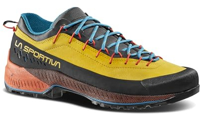 La Sportiva Men's TX4 EVO Leather Technical Approach/Hiking Shoes, Bamboo/Tropic Blue, US 10.5-11 (EU Equivalent 44)