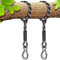 BeneLabel 2er Schaukel Befestigung Seil, 150cm Hängematte Aufhängung Gurt Baum Hängesessel Balkenbefestigung mit Haken für Indoor Outdoor Baumschaukel Nestschaukel, 1134kg/10mm Durchmesser, Schwarz