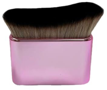 Brosse à bronzer,Brosse corps Grande 6,8 x 6,8 cm Brosse à bronzer plate,Brosse corps multifonctions Poils doux,Brosse à blush et autres outils de beauté（Poudre de rose）