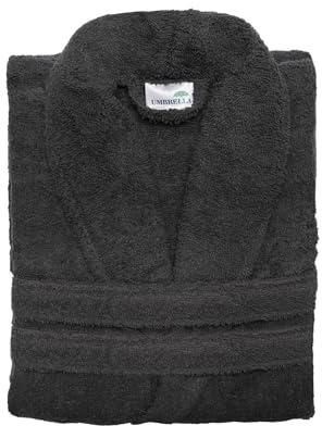 Umbrella Outdoors Premium Cotton Terry Toweling Bathrobe - Unisex Spa & Hotel Quality Gown, Extra Soft & Absorbent Thick Towel Bathrobes for Men & Women Towel