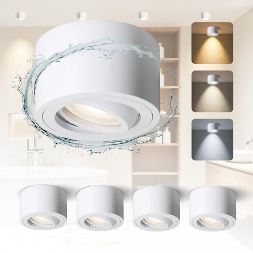 mega lumen 4 Pièces LED Spots en Saillie Orientables à 30° 5W 520LM