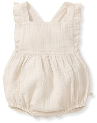 Burt's Bees Baby Baby Girls Rompers, One Piece Jumpsuits, 100% Organic Cotton and Toddler Layette Outfit
