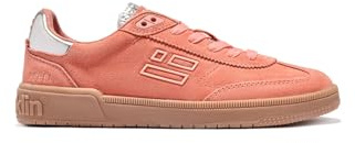 D.Franklin Zapatillas Bajas de Mujer Rebel Suede Coral/Plata Met - Zapatillas de Vestir para Mujer - Moda Casual - Talla (41)
