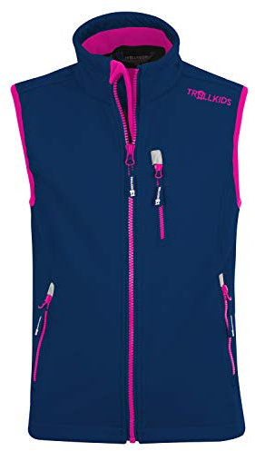 Trollkids Kids Trollfjord Vest 176, navy/pink