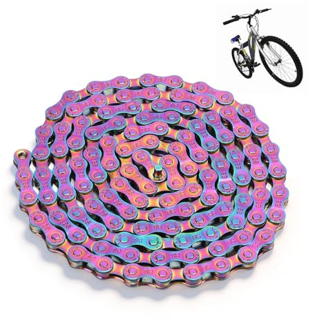 Chaîne De Vélo Colorée Galvanisée Cyrank, Chaîne De Vélo 6 7 8 Vitesses, Acier Au Carbone, Double, Pour Vélos De Route, Sportbike
