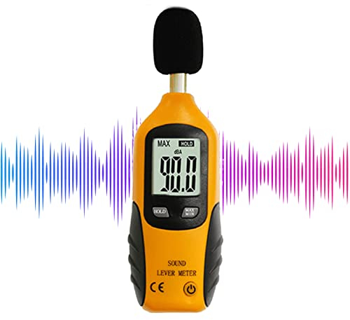 ThreeH Dezibel Meter Digitaler Schallpegelmesser 30-130dB LCD Hintergrundbeleuchtung Display Hohe Genauigkeit Daten Halten Measuremen für Haus Fabrik Klassenzimmer Lauten Nachbarn
