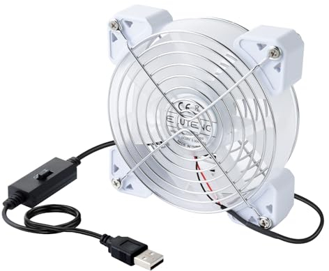 ELUTENG Rainbow LED USB PC Fan 120mm USB Computer Fan 5V with 3 Adjustable Speed(1100/1300/1500RPM),USB Fan 120mm Compatible with Computer/PS4/TV Box/Receiver/AV Cabin/Router
