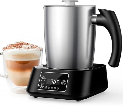 SHARDOR 5-In-1 MilchaufschäUmer, 500 Ml MilchaufschäUmer Elektrisch Mit Einstellbarer Temperatur Und Edelstahl Milk Frother, Heiß Und Kalt FüR Schaum, Latte, HeißE Schokolade, SpüLmaschinenfest
