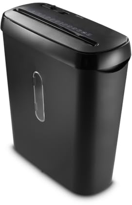 Hama Klassisk S61-papperskvarn, upp till 6 A4-ark per gång, dokumentförstörare och plastkort, stålblad för häftklamrar, 8L papperskorg, P2 T2 E2-säkerhet, svart