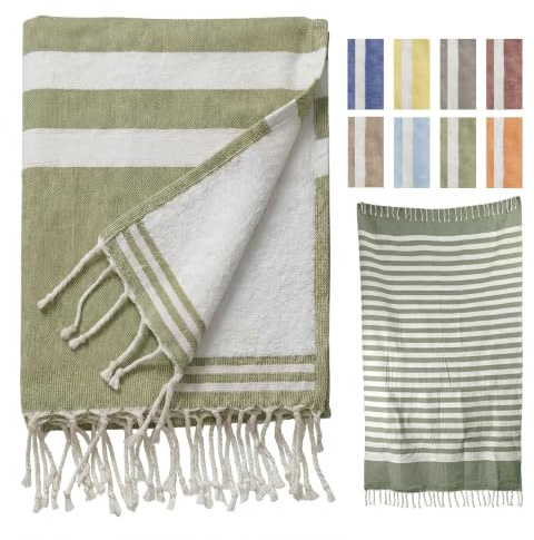 furora HOLIDAY Badetuch groß 100x200, Badehandtuch Baumwolle Frottee: