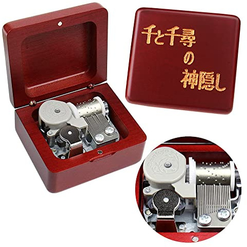 Sinzyo Music Box Vintage Wood Carved Mechanism Musical Boxs Gift For Birthday Valentine's Day Christmas Day(Always With Me -Wine Red Box)