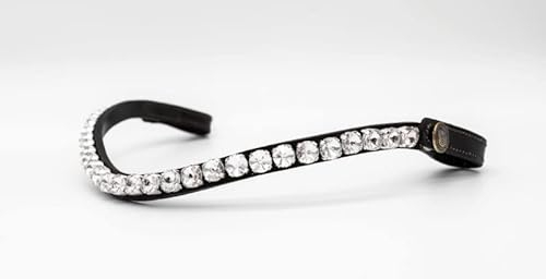 BRIDLERY Stirnriemen Stunning White Farbe Braun, Größe Pony