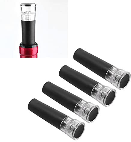 Salvavino con 4 Tappi Sottovuoto, Tappo Per Vino, Conservatore Per Vino, Pompa a Vuoto, Tappo Per Vino Sottovuoto Per Mantenere Il Vino Fresco