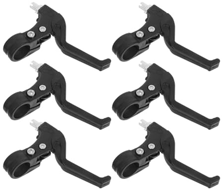 DECORNIJIA Juego De 6 Manetas De Freno Para Bicicleta De Metal Con Extensión Para Maneta De Freno De Mano Negras