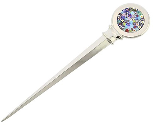 Ouvre-lettre Millefiori en verre de Murano