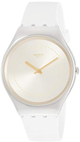 Swatch Damen Analog Quarz Uhr mit Silikon Armband SYXS108
