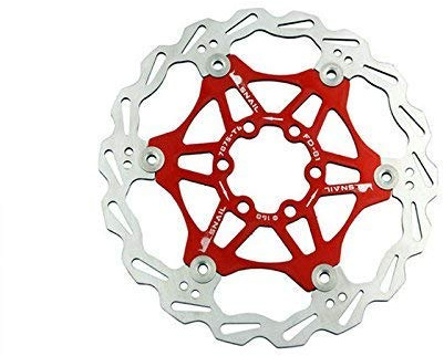 Snail Bike Bicycle Disc Brake Rotor Floating MTB Rotors 160mm (Red)