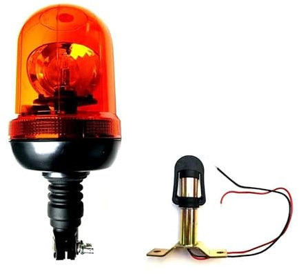 MelTruck® H1 - Luz giratoria de advertencia (12 V, 24 V, base flexible, 270 mm, E9, con conector en T)