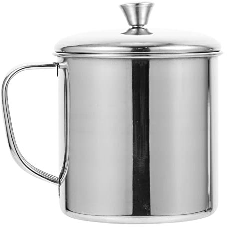 HEMOTON Tasse à Eau En Acier Inoxydable Machine à Café Mousseur à Lait Tasse De Boisson Gobelets En Métal Gobelet à Eau Tasse De Stockage D'eau Chope à Biere Étudiant Tasse à Boire Italien