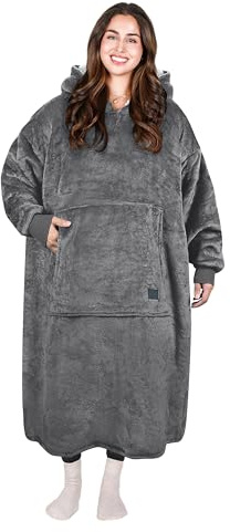 Catalonia Classy Grand Sherpa À Capuche Couverture Adulte Femmes Hommes Super Chaud Long Surdimensionné en Peluche À Capuche Couverture Robe À Capuche Poche Avant Cadeaux d'hiver pour Adultes
