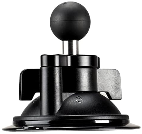 FANAUE Twist Lock Saugnapf Basis mit 1-Zoll-Kugel-Adapter kompatibel mit RAM Mount B Größe Doppelsockelarm & Fahrrad Motorrad Telefonhalterung, Auto-Handyhalterung Basis Anwendbar auf Autozubehör usw