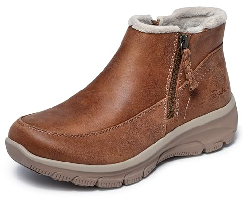 Skechers Botines Planos Relaxed Fit: Easy Going - Intl Mujer Cuero, 36 EU