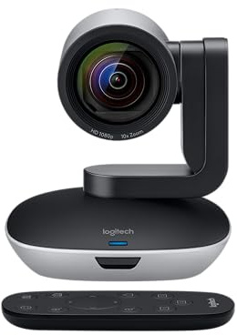 Logitech PTZ PRO 2 Système de vidéoconférence professionnel (panoramique, inclinaison, zoom), zoom HD sans perte 10x, vidéo HD, mise au point automatique, télécommande, USB Plug and Play, PC/Mac -