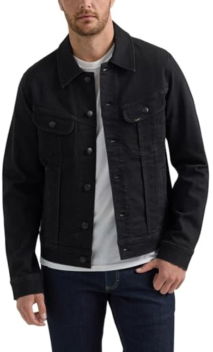 Lee Men's Extreme Motion Rider Jacket, Rinse Black, Large