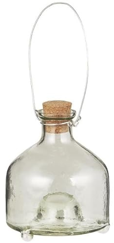 Ib Laursen Cattura vespe in vetro con tappo in sughero e filo, 15 cm