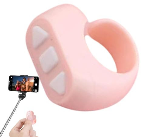 Anillo de desplazamiento automático, anillo de desplazamiento de teléfono | Anillo remoto para teléfono con 3 teclas,Clicker de de página de anillo inteligente recargable para grabación