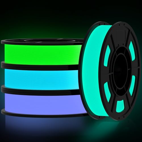 Amoybaby 4 * 250g Glow in The Dark Pack de Filaments PLA Soie