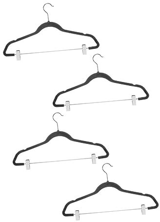 CTIRCHIU 4pezzi Grucce Per Pantaloni Clip Regolabili Grucce Per Jeans Articoli Design Robusto e Portante Antiscivolo e Affidabile