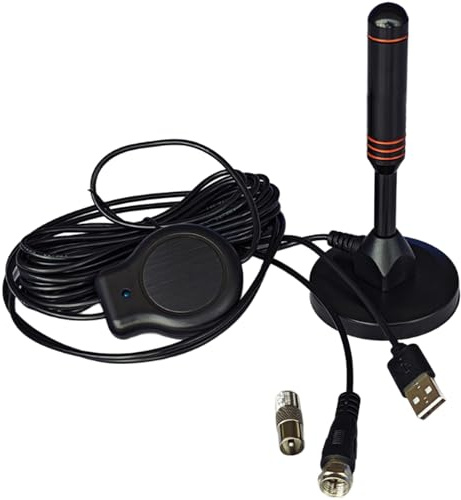 Antenas de televisión digital de alta sensibilidad, recepción completa de 360 grados, chip de señales, 4K, transparente, cobertura estable de 35 millas para uso en interiores