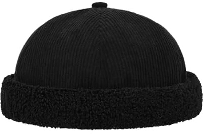 YAMEE Gorro Docker Portuario Hombre Cálido Moda,Gorra Sin Visera Clásico Retro,Gorros Invierno Unisex Cómodo Práctico,Gorro Marinero para Uso Diario