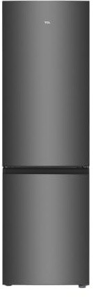TCL RF260BSD0UK Refrigerator Bottom Freezer, 260L, LED lighting, Recessed handle, Adjustable shelves, 55cm compact size, Quartz Gray [Energy Class D]