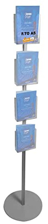 Vendooh! - ESPOSITORE DA PAVIMENTO PORTA DEPLIANT LOCANDINE BROCHURE FORMATO A5 EASY002