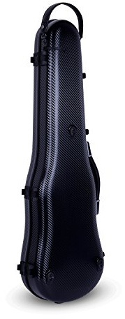 Crossrock Carbon Composite Shaped 4/4 Violin Case | Ultra-Light 4.3lb, Suspension Padding, Backpack Straps, 2 Bow Holders – Black