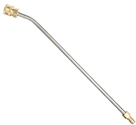 Basage Rallonge de nettoyeur de gouttière - Accessoire de fixation - - Tige de gouttière pour et - Connexion de 6,35 mm - Tige incurvée à 30 degrés - 35,6 cm