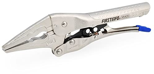 FIRSTINFO H5429 Patented Self-Adjusting Locking Plier, Automatic Locking, Long Nose, 7-Inch