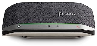 Poly Sync 20 Persönlicher, tragbarer Smart-Konferenzlautsprecher für USB-C (Plantronics) – Echo-/Rauschunterdrückung – Kompatibel mit Teams, Zoom, PC, Mac, Mobiltelefon