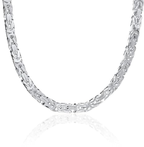 925 Silberkette: Königskette Silber 6mm - Länge 45cm
