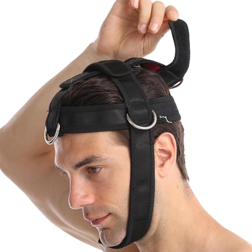 Constructor de músculos del Cuello: fortalecedor del Cuello, cinturón de Entrenamiento del Cuello, Herramienta de Entrenamiento del Cuello | Ejercitador de Cuello Reutilizable, Dispositivo d