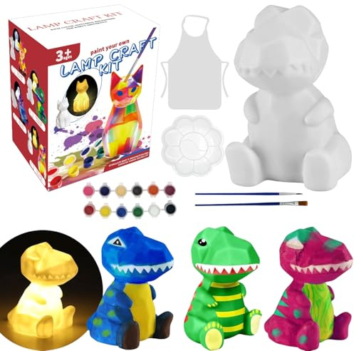 Solorass Kit de Peinture pour Enfants Loisirs Créatifs Cadeau pour Filles de 6 à 12 ans, Kit de Bricolage pour Enfants, Chien, Licorne, Dinosaure Décoration Noël Cadeaux Anniversaire (Dinosaure)
