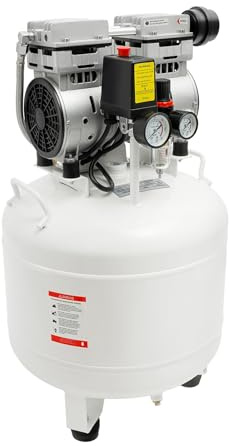 40L Portable Dental Medical Air Compressor, Silent Oil-Free Air Compressor with Pressure Gauge & Muffler, Max Pressure 8Bar/115Psi Air Pump for Experiments Dentistry Beauty Scientific Research Etc