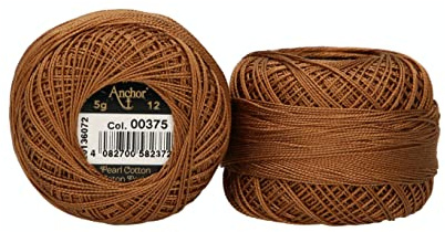 Anchor Perla, Grosor: 12, Longitud: 5G, Longitud: 56M 375 Hilos De Bordar