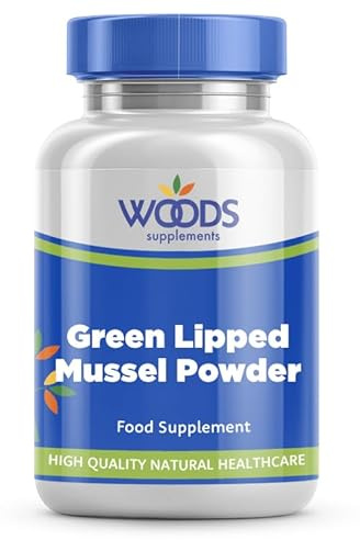 Woods Supplements - 300mg Green Lipped Mussel Powder with Collagen 100mg & Hyaluronic Acid 5mg, 90x Tablets. New Zealand Green Lipped Mussel for Humans, High Strength Joint Pain Relief Tablets