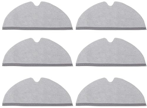 6 Stück Wischtücher für Roborock Q5 Pro/Q5 Pro+/Q8 Max/Q8Max+/S5/S5 Max/S6/S6 Pure/S6 MaxV/Q7/Q7Max Roboter Saugroboter, Wiederverwendbar und Waschbar Ersatztuch