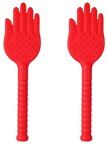 Healeved 2 Masajeadores Manuales de Silicona Roja para Masaje Corporal Profesional, Herramienta Multifuncional para Relajación y Alivio Muscular de Manos y Espalda