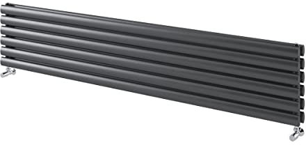 The Bath People 124077 Ingarsby 472x1200mm Double Horizontal Radiator-Grey